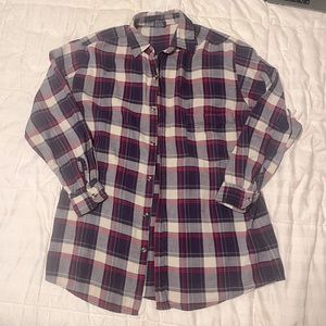 Vintage plaid long sleeve button down medium shirt